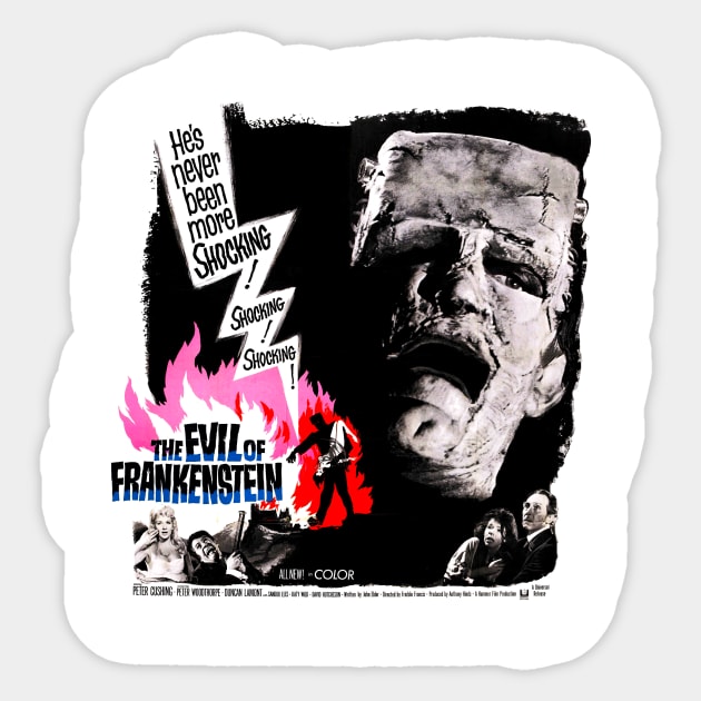 The Evil of Frankenstein Sticker by Scum & Villainy